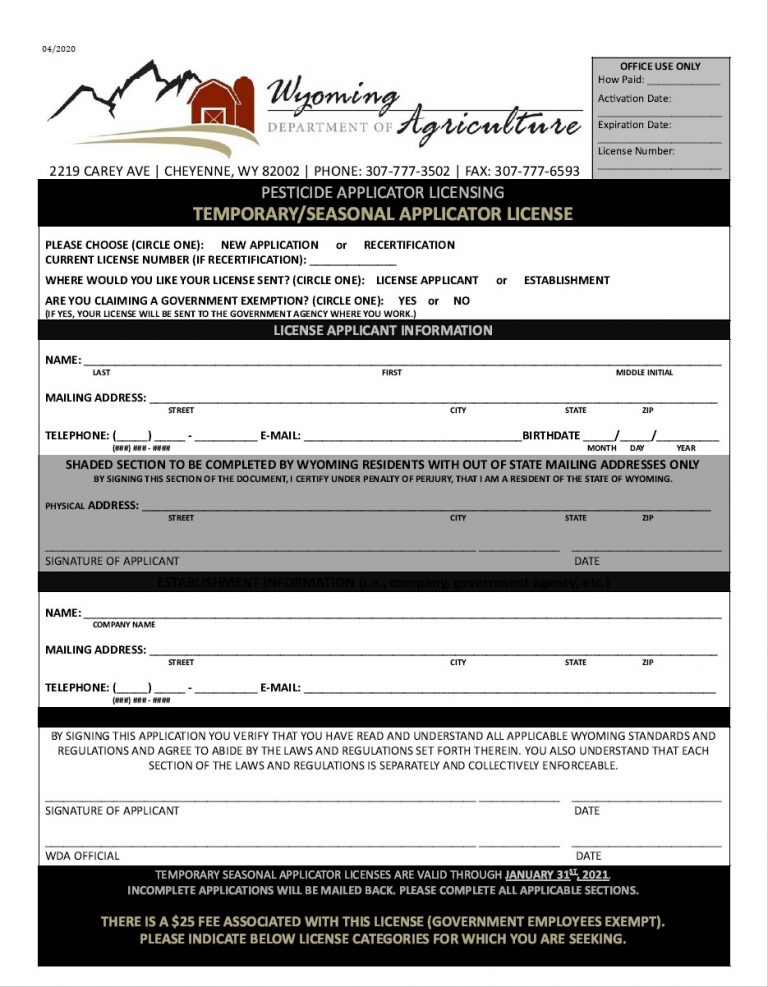 Temporary / Seasonal Applicators Pesticide Safety Education Program