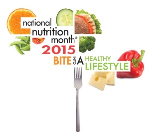 National Nutrition Month Logo with produce
