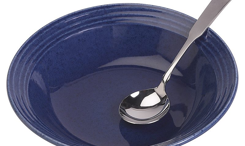 Empty bowl and spoon