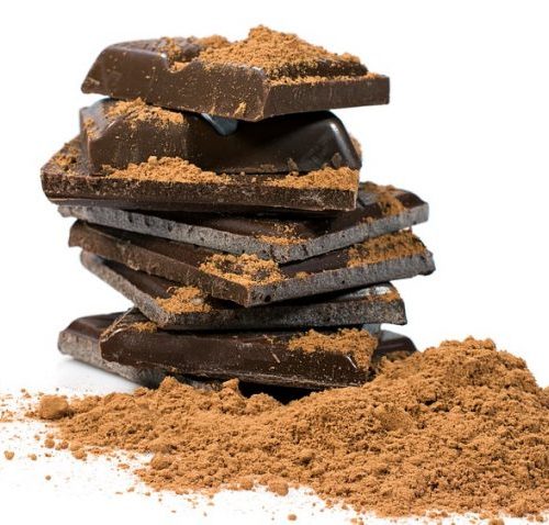 stacked chocolate chunks