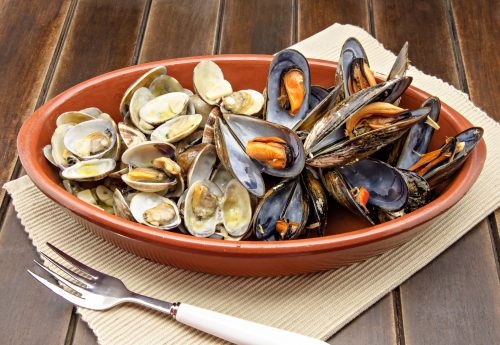 Clams and mussels