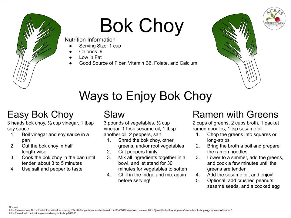 Bok Choy Flier