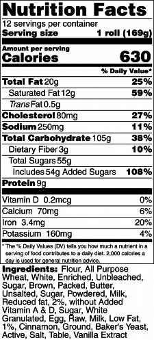 Nutrition Label