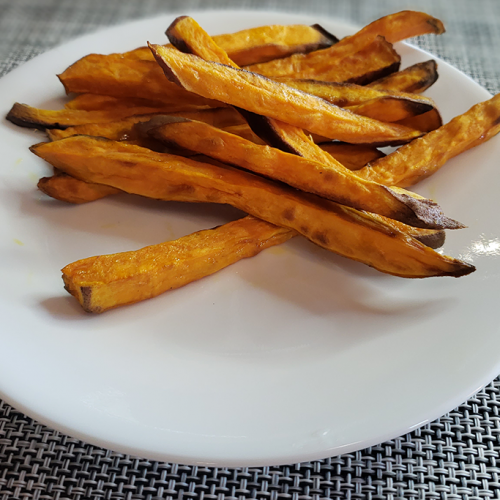 piles of fries on white plate