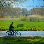 Man riding bike