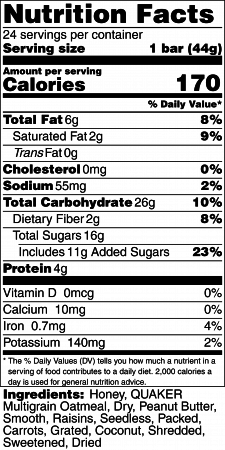 Nutrition Label