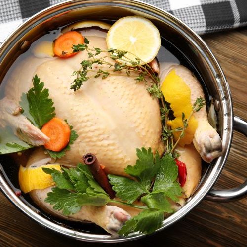 Brining a turkey in a pot