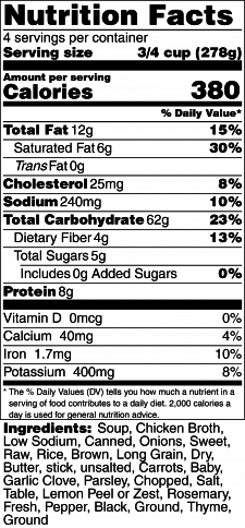 Nutrition Label