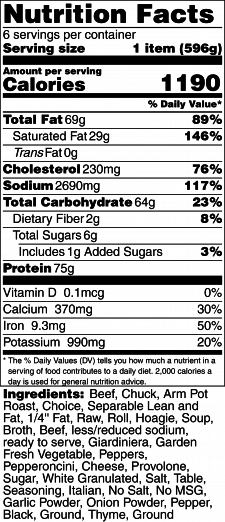 Nutrition Label