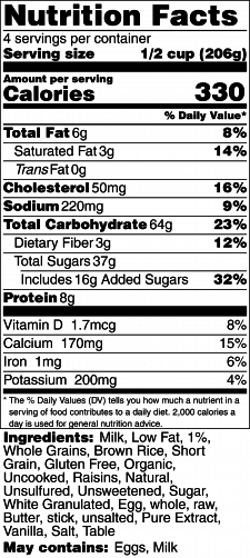 Nutrition Label