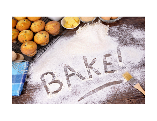 Word bake in flour